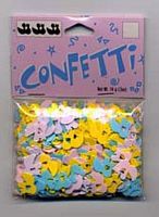 Confetti Ooievaar met baby 1.2 cm Pastel
